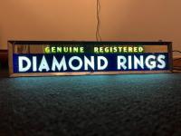 Diamond Rings Neon Reklame USA
