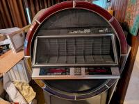 NSM Satellite 200 Vinyl Musikbox 80er Jahre Jukebox Lichtorgel Phonograph